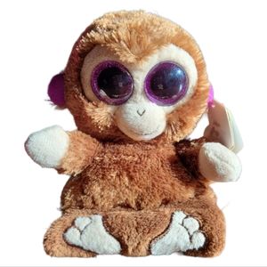 HOST PICK 😊 Vtg '15 Ty Peek A Boo Chimp Cell Phone Holder Plush Monkey Big Eyes
